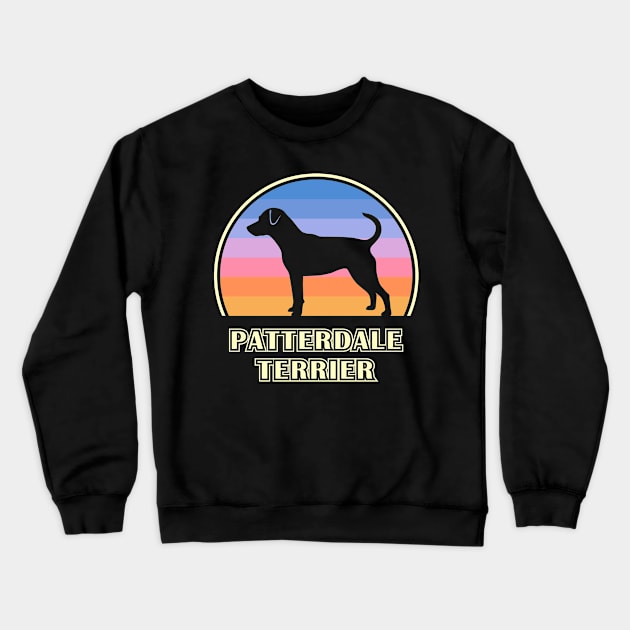 Patterdale Terrier Vintage Sunset Dog Crewneck Sweatshirt by millersye